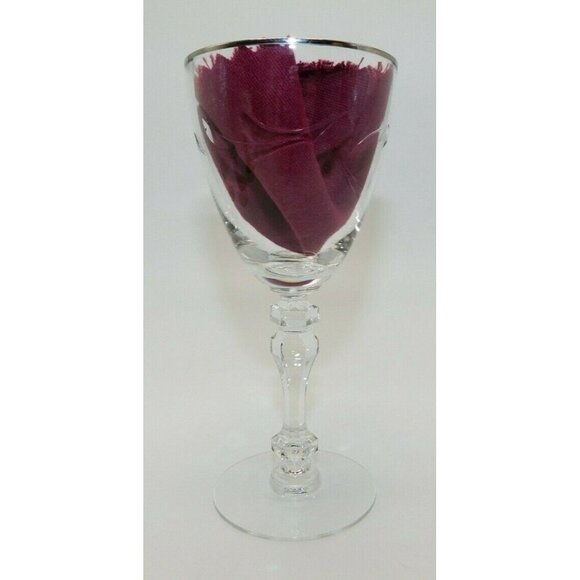 ONE - Tiffin Franciscan LYNDLEY (PLATINUM TRIM) Wine Glass 716990 - Picture 4 of 4